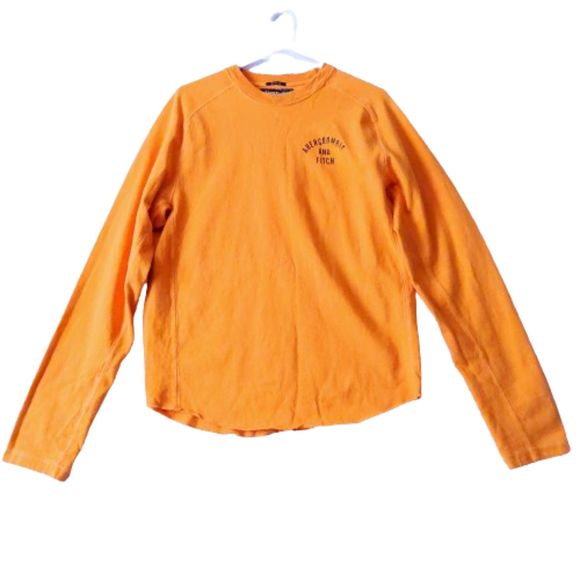 Abercrombie & Fitch Yellow Muscle Sweatshirt Men's Sz L Y2K Vintage NOS - Picture 1 of 14